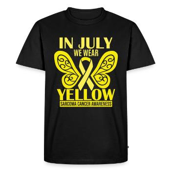 Sensibilisation au cancer du sarcome - T-shirt Premium bio Homme - noir - Devant - Nico (187cm)