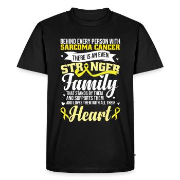 Soutien au cancer du sarcome - T-shirt Premium bio Homme - noir - Devant - Nico (187cm)