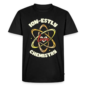 Ion-estly Love Chemistry - Men's Premium Organic T-Shirt - black - Front - Nico (187cm)