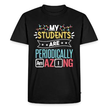 Professeur de chimie Blague Chimiste Professeur de sciences - T-shirt Premium bio Homme - noir - Devant - Nico (187cm)