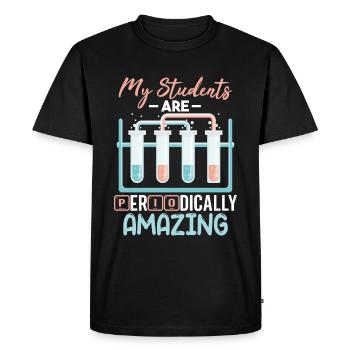 My Students Are Peiodically Amazing - Men's Premium Organic T-Shirt - black - Front - Nico (187cm)