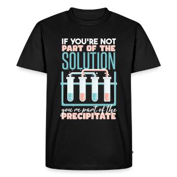Dicton amoureux de la chimie - T-shirt Premium bio Homme - noir - Devant - Nico (187cm)