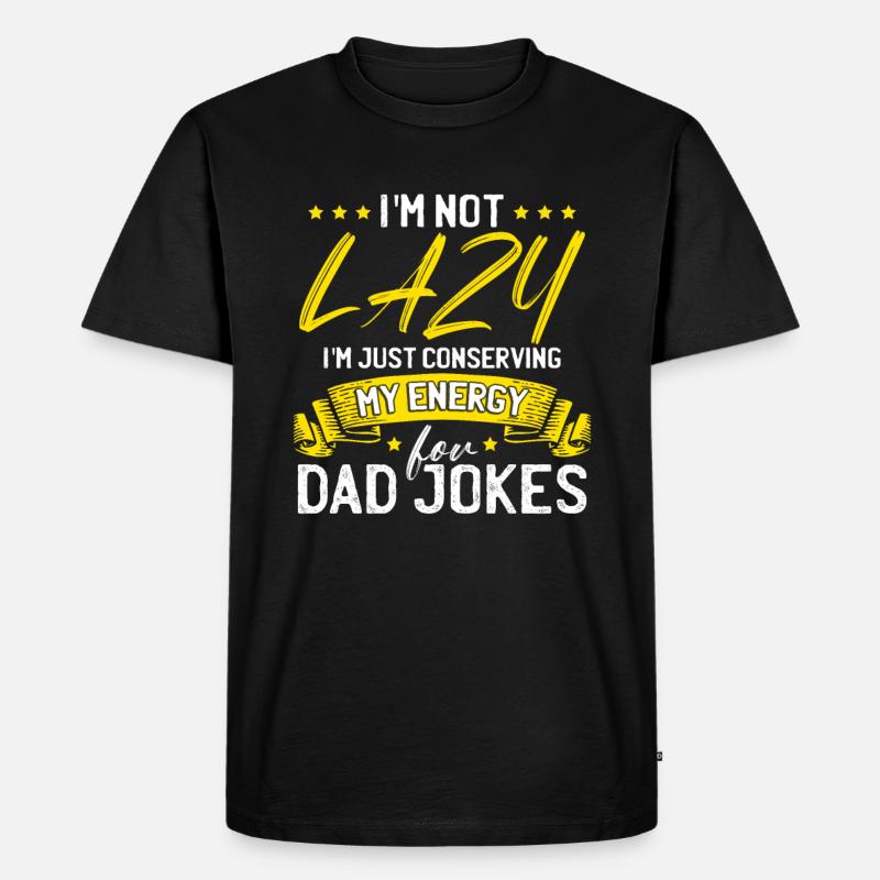 Papa-Witz - Männer Premium Bio T-Shirt - Schwarz