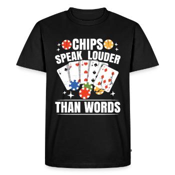 Funny Poker Player Casino - T-shirt Premium bio Homme - noir - Devant - Nico (187cm)