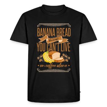 Banana Bread Coffee - Men's Premium Organic T-Shirt - black - Front - Nico (187cm)