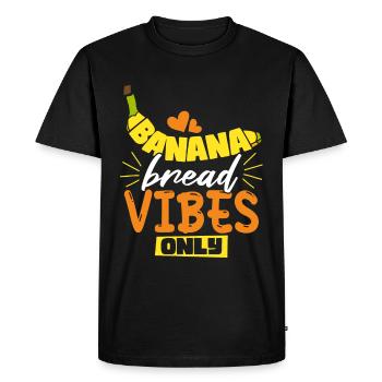 Banana Bread Vibes Only - Men's Premium Organic T-Shirt - black - Front - Nico (187cm)