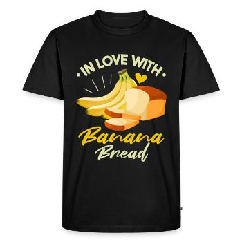 In Love With Banana Bread - Men's Premium Organic T-Shirt - black - Front - Nico (187cm)