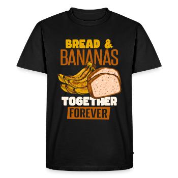 Bread & Bananas - Men's Premium Organic T-Shirt - black - Front - Nico (187cm)