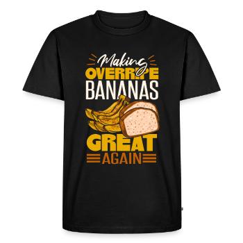 Funny Banana Bread - Men's Premium Organic T-Shirt - black - Front - Nico (187cm)
