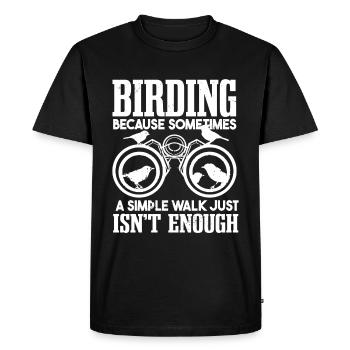 Birding Birder Birdwatching - Men's Premium Organic T-Shirt - black - Front - Nico (187cm)