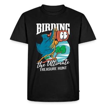 Funny Bird Watching Birding Bird Watcher - Men's Premium Organic T-Shirt - black - Front - Nico (187cm)