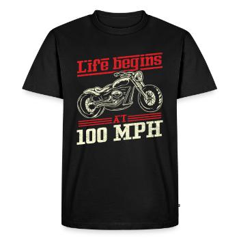 Moto Rider Moto - T-shirt Premium bio Homme - noir - Devant - Nico (187cm)