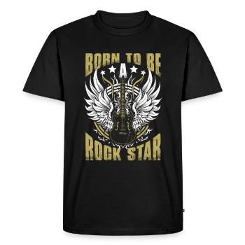 Born To Be A Rock Star Guitar - T-shirt Premium bio Homme - noir - Devant - Nico (187cm)