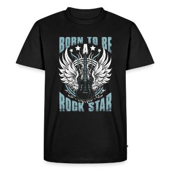 Né pour être un guitariste rock star - T-shirt Premium bio Homme - noir - Devant - Nico (187cm)