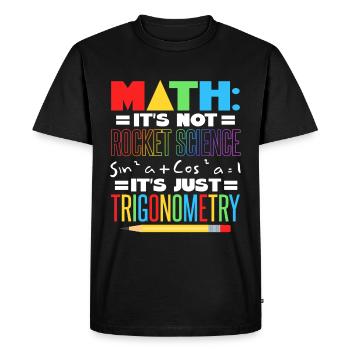 Math Teacher - Men's Premium Organic T-Shirt - black - Front - Nico (187cm)