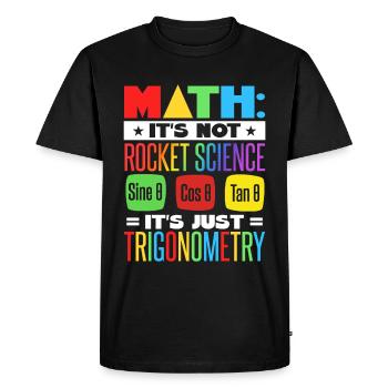 Math Teacher - Men's Premium Organic T-Shirt - black - Front - Nico (187cm)