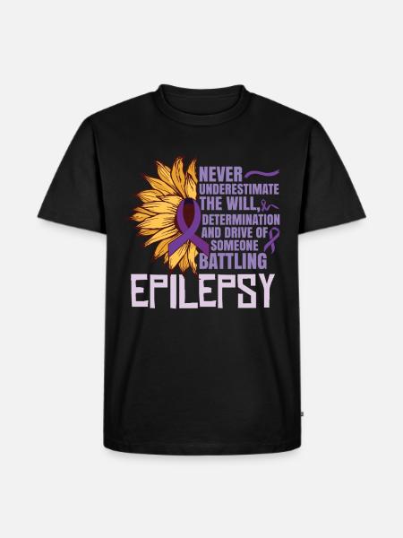 Epilepsy Fighter - Men's Premium Organic T-Shirt - black