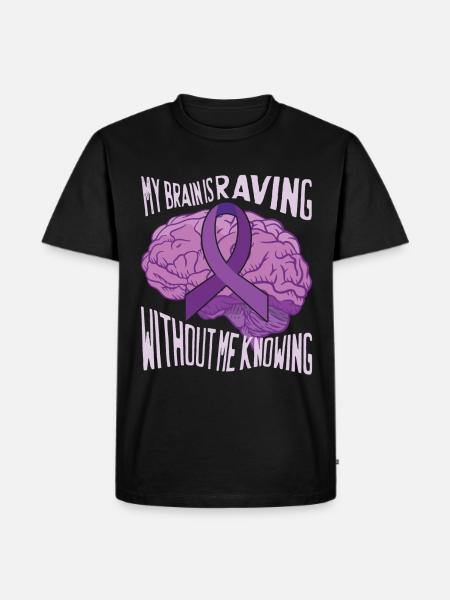 My Brain Is Raving - Men's Premium Organic T-Shirt - black