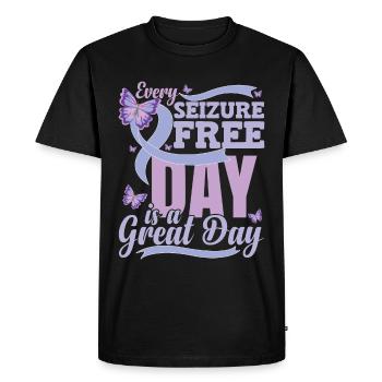 Epilepsy Awareness Quote - Men's Premium Organic T-Shirt - black - Front - Nico (187cm)