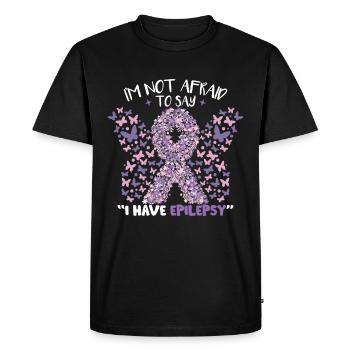 I Have Epilepsy - Men's Premium Organic T-Shirt - black - Front - Nico (187cm)
