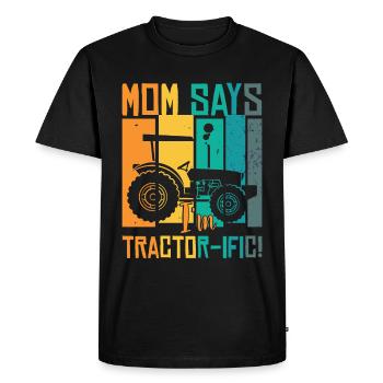 Tracteur pour garçons - T-shirt Premium bio Homme - noir - Devant - Nico (187cm)
