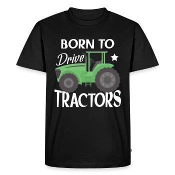 Drôles d’enfants Farming Farm Tractor - T-shirt Premium bio Homme - noir - Devant - Nico (187cm)