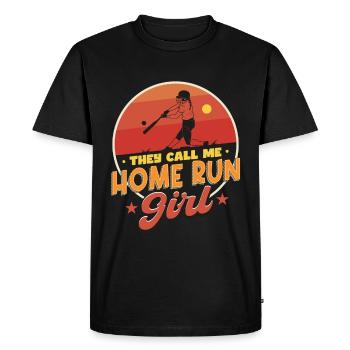 Home Run Girl - T-shirt Premium bio Homme - noir - Devant - Nico (187cm)