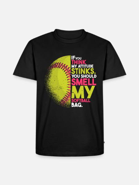 Funny Softball Lover - Men's Premium Organic T-Shirt - black