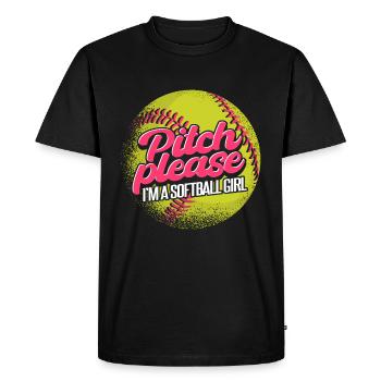 I'm A Softball Girl - Men's Premium Organic T-Shirt - black - Front - Nico (187cm)
