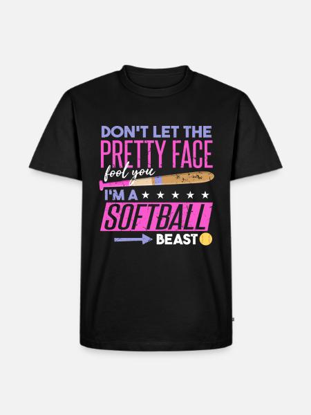 I'm A Softball Beast - Men's Premium Organic T-Shirt - black