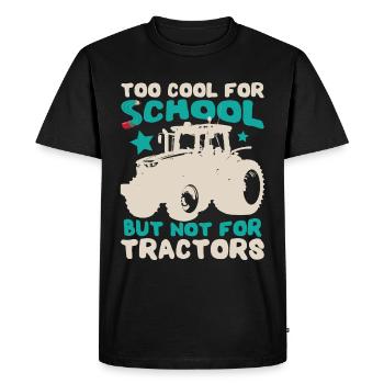 Kids Tractor Farming - Men's Premium Organic T-Shirt - black - Front - Nico (187cm)