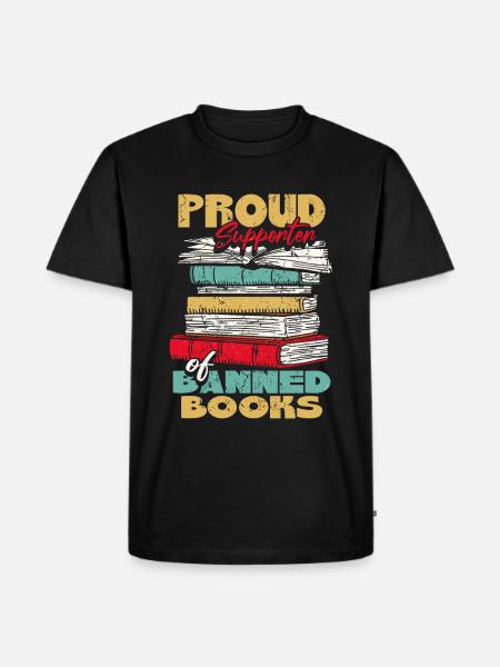 Fier partisan des livres interdits - T-shirt Premium bio Homme - noir