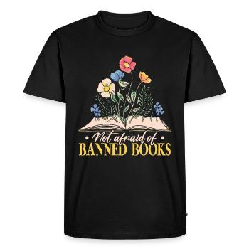 Lire des livres interdits - T-shirt Premium bio Homme - noir - Devant - Nico (187cm)
