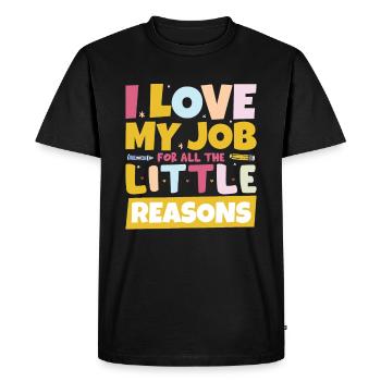 École maternelle et pédagogique Préscolaire - T-shirt Premium bio Homme - noir - Devant - Nico (187cm)