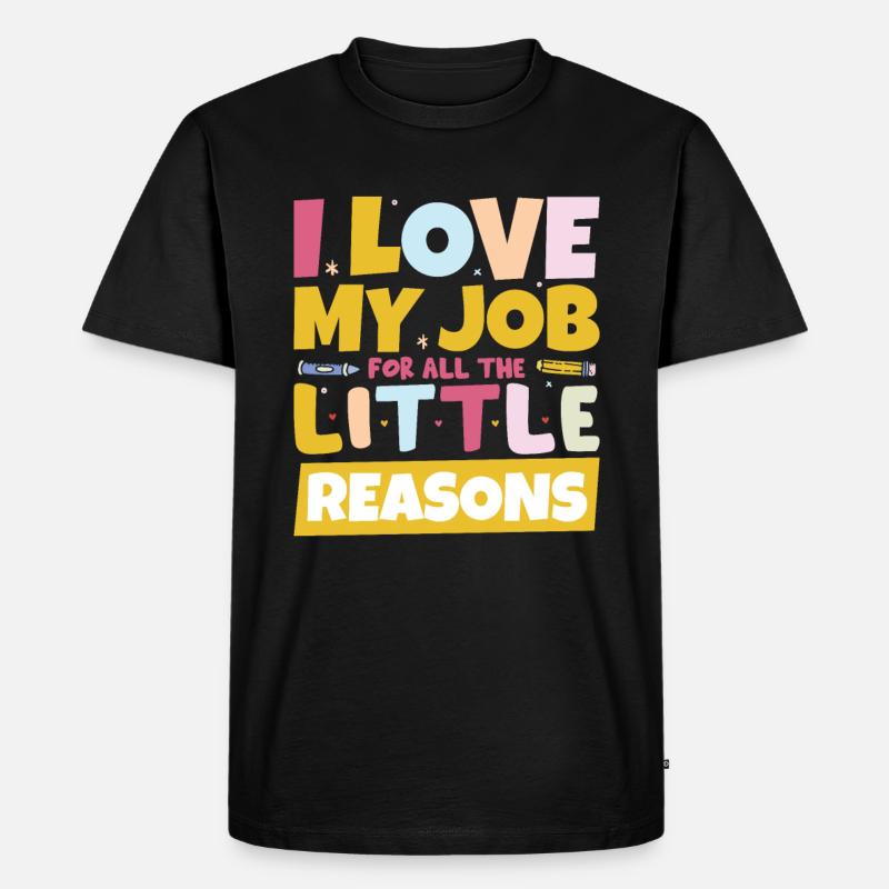 Kindergarten Lehramt Schule Vorschule - Männer Premium Bio T-Shirt - Schwarz