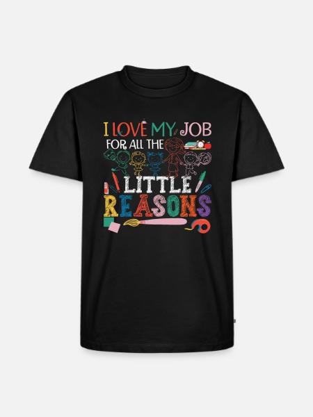 Cute Teaching Teacher - Men's Premium Organic T-Shirt - black