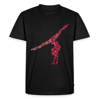 Gymnaste fille - T-shirt Premium bio Homme - noir - Devant - Nico (187cm)