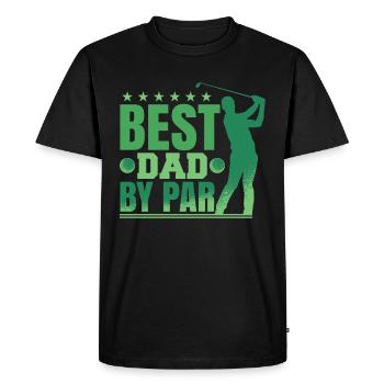 Best Dad By Par - Men's Premium Organic T-Shirt - black - Front - Nico (187cm)