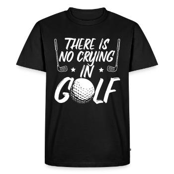There Is No Crying In Golf - Men's Premium Organic T-Shirt - black - Front - Nico (187cm)