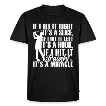 Funny Golf Quote Golfing Golf Player - Men's Premium Organic T-Shirt - black - Front - Nico (187cm)
