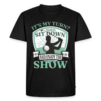 Lustiger Golf-Humor Golfspieler - Männer Premium Bio T-Shirt - Schwarz - Vorne - Nico (187cm)