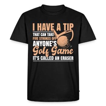 Funny Golf Quote Golfer Golfing Golf Player - Men's Premium Organic T-Shirt - black - Front - Nico (187cm)
