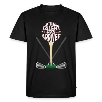 The Talent Has Arrived | Father's Day Golf Dad - Men's Premium Organic T-Shirt - black - Front - Nico (187cm)
