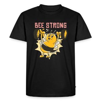 Abeille forte - T-shirt Premium bio Homme - noir - Devant - Nico (187cm)