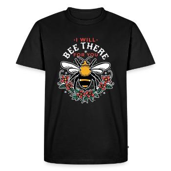 Citation d’abeille mignonne - T-shirt Premium bio Homme - noir - Devant - Nico (187cm)