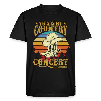Das ist mein Country-Konzert-Shirt - Männer Premium Bio T-Shirt - Schwarz - Vorne - Nico (187cm)