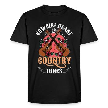 Amateur de musique country - T-shirt Premium bio Homme - noir - Devant - Nico (187cm)