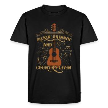 Musique country - T-shirt Premium bio Homme - noir - Devant - Nico (187cm)