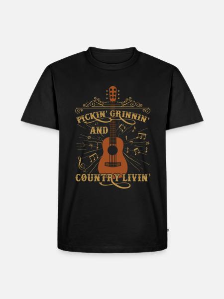 Country Music - Men's Premium Organic T-Shirt - black
