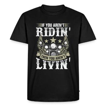 Citation de motard drôle - T-shirt Premium bio Homme - noir - Devant - Nico (187cm)